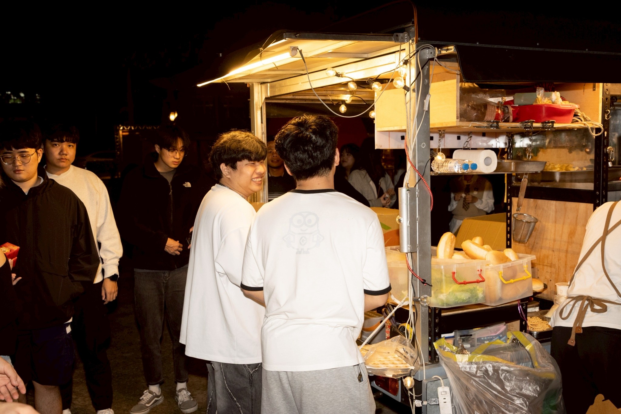 The Christmas food trucks added a festive atmosphere to the event venue.